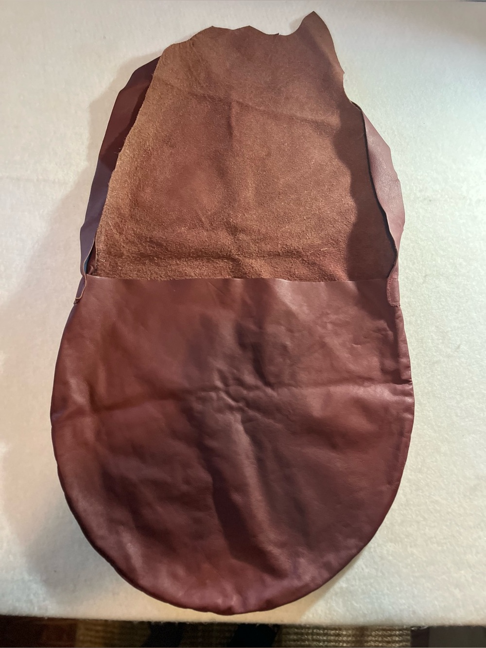 Unbranded Burgundy Leather Large Crossbody Bag - Picture 4 of 6